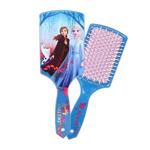 Disney Frozen Hair Brush Frozen II Cushion Paddle Kids Girls Accessories Blue